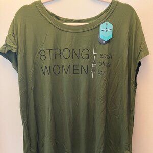 NWT LulaRoe Tenacious Cap Sleeve Top Dark Green Size 1X